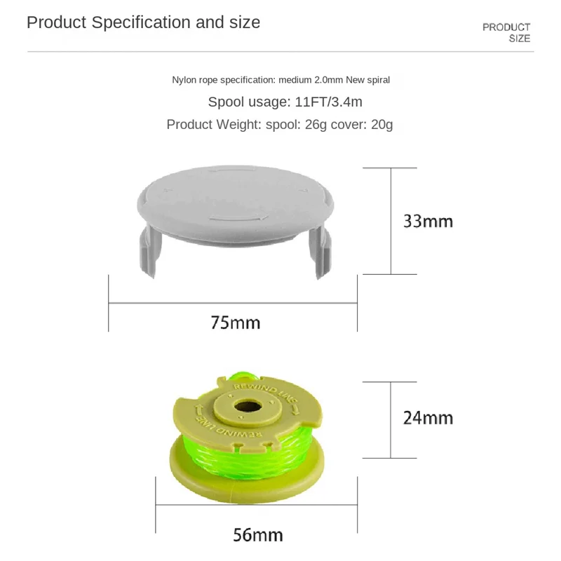 Trending Now 4 Packs for Ryobi RYOBI Mower Accessories Grass Head Cover AC80RL3/AC14HCA