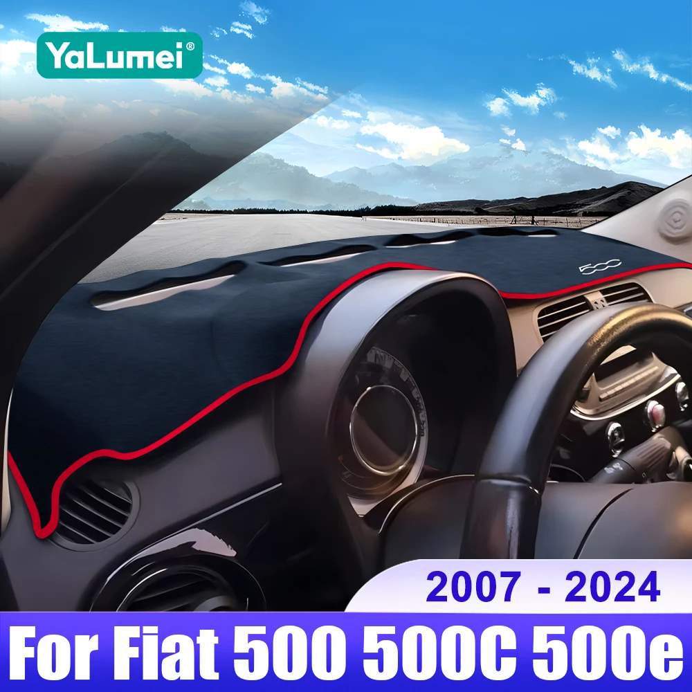 

For Fiat 500 500c 500e 2007 - 2012 2013 2014 2015 2016 2017 2018 2019 2020 2021 2022 2023 2024 Car Dashboard Cover Accessories