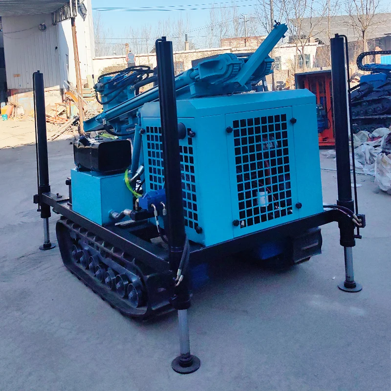 Mini macchina idraulica personalizzata per perforazione di pozzi d'acqua, piccola ruota rimovibile, profondità 300 m, per pozzi d'acqua