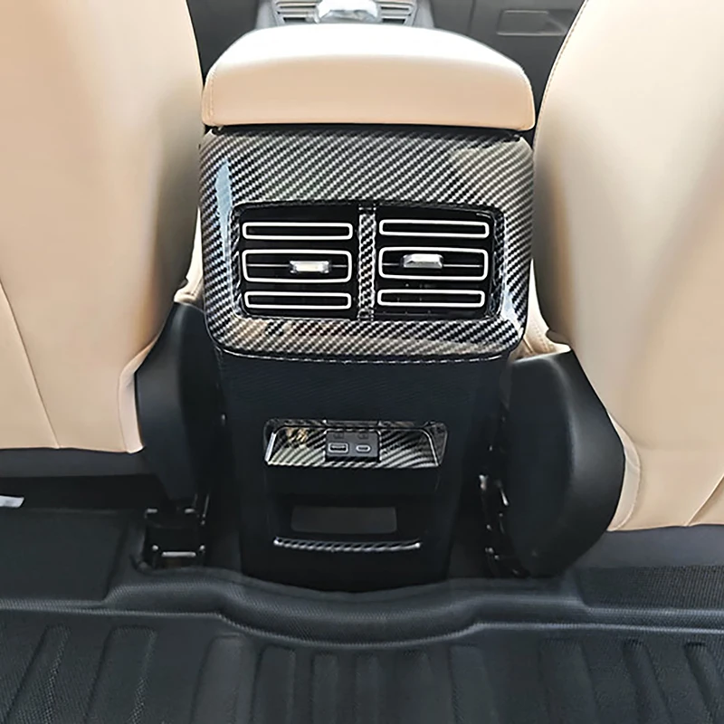 

Carbon Fiber Color Rear Air Conditioning Outlets Frame Decoration Cover Trim For BYD Song Pro 2025 Styling Interior Accessories