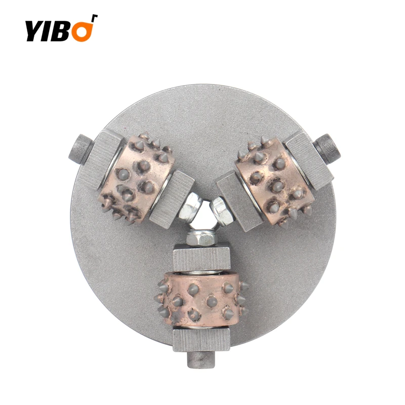 120Mm M16 untuk Permukaan Litchi Beton Terrazzo Pelat Palu Pelapis Epoksi Palu Putar Penghilang Lapisan Roda Putar