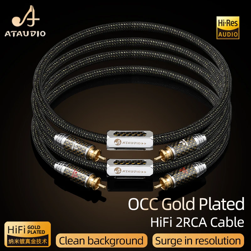 

HiFi RCA Cable One Pair Interconnect Cable for Multimedia DVD Amplifier 2RCA Cable Male to Male Audio Cable