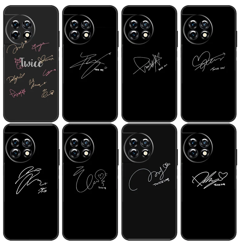 Twice Signature Case For OnePlus 10T 11 8 9 10 Pro 8T 9RT 10R OnePlus Nord CE 2 3 Lite 2T N10 N20 N30 Cover