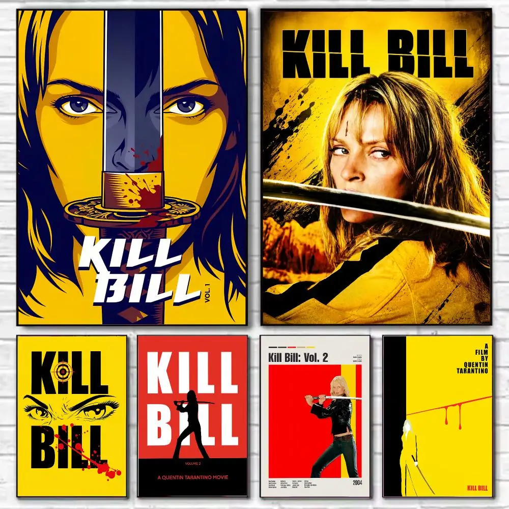 Classic Hot Movie Kill Bill Poster Stylish Wall Art Print for Living Room Bedroom Study Office Café Home Decor Modern Gift