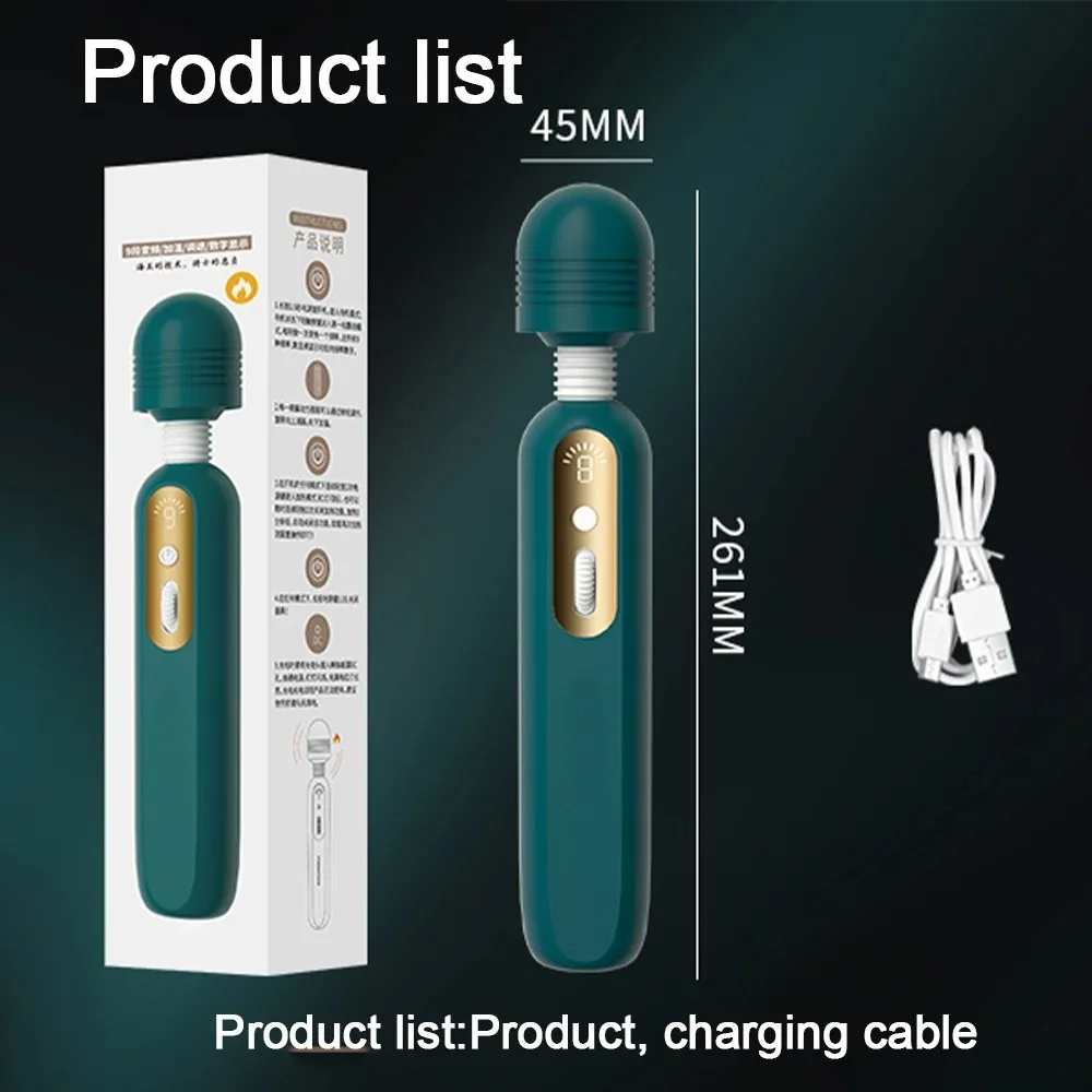 Digital Display Female Masturbation Roller AV Stick Vibrator Speed Regulation Clitoris Stimulator Sex Tool for Adults