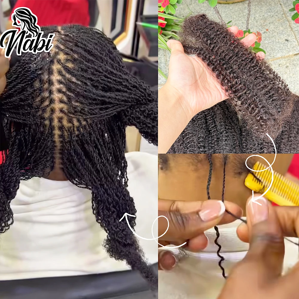 

Афро-кудрявые вьющиеся волосы 4C для плетения натуральных человеческих волос оптом для натурального коричневого цвета Loc Repair Braids Hair