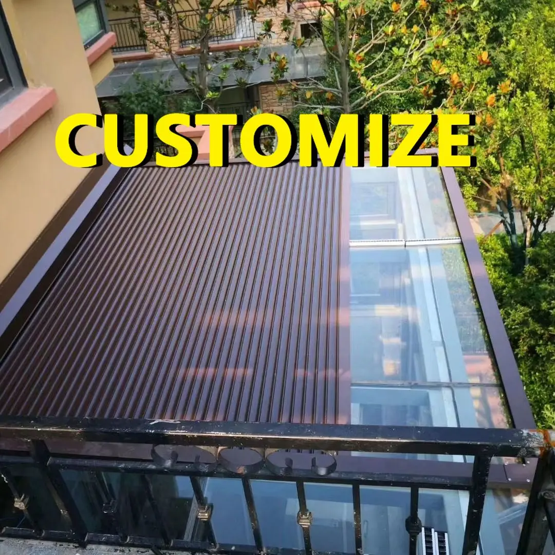 Any Size Custom Dual Motor Patented Structure Aluminum Awning Smooth Stable Operation Heat Waterproof Outdoor Backyard Canopy