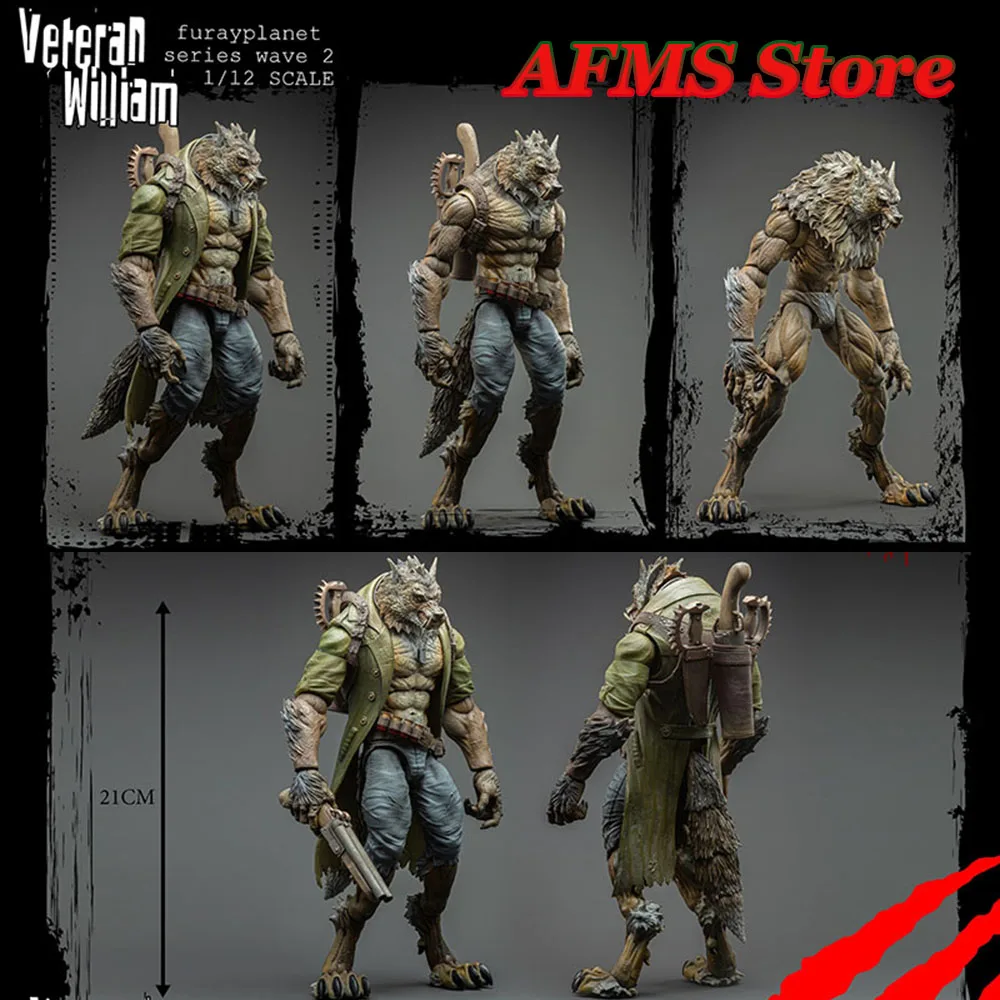 

FuRay Planet 1/12 Mu-Fp002 Werewolf Vereran William Anime Dolls 20Cm Action Figure Soldier Model Toys Best Collection Gift