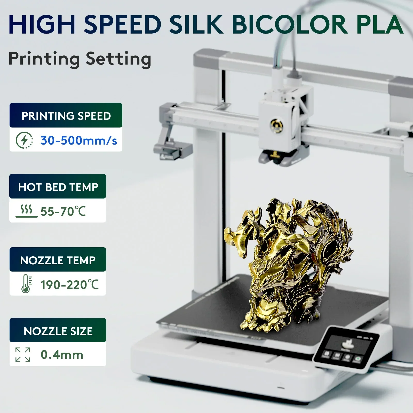 

ERYONE 5KG Clearance Dual Color Series PLA Silk PLA 1.75mm For 3D Printing FDM Printer Fast delivery Spool(2.2LBS)