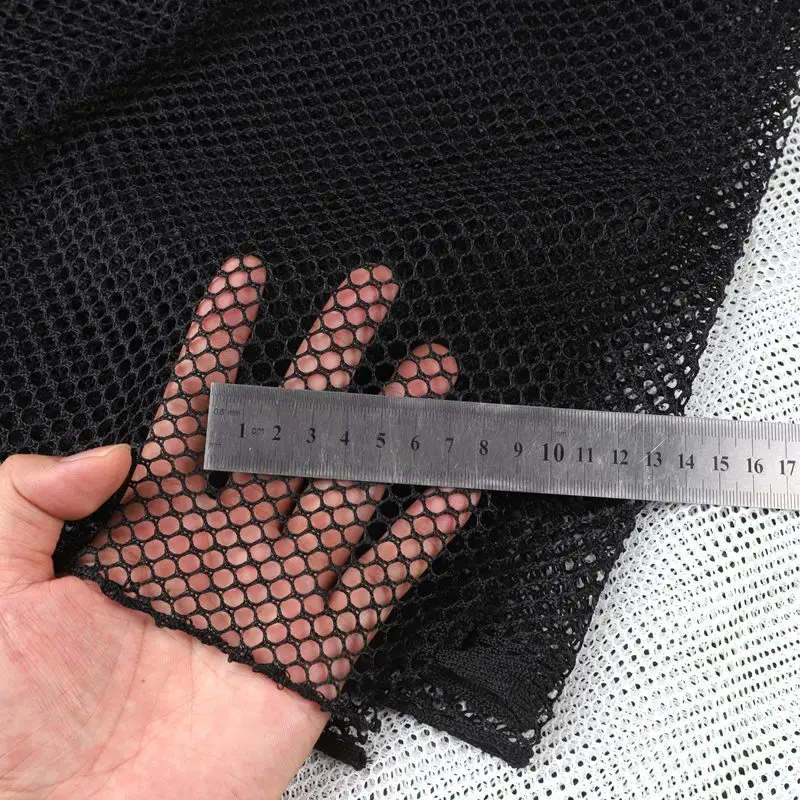 1~7mm Black White Hexagonal Round Hole Nylon Netting Mesh Aquaculture Breeding Fishing Hapa Harper Net