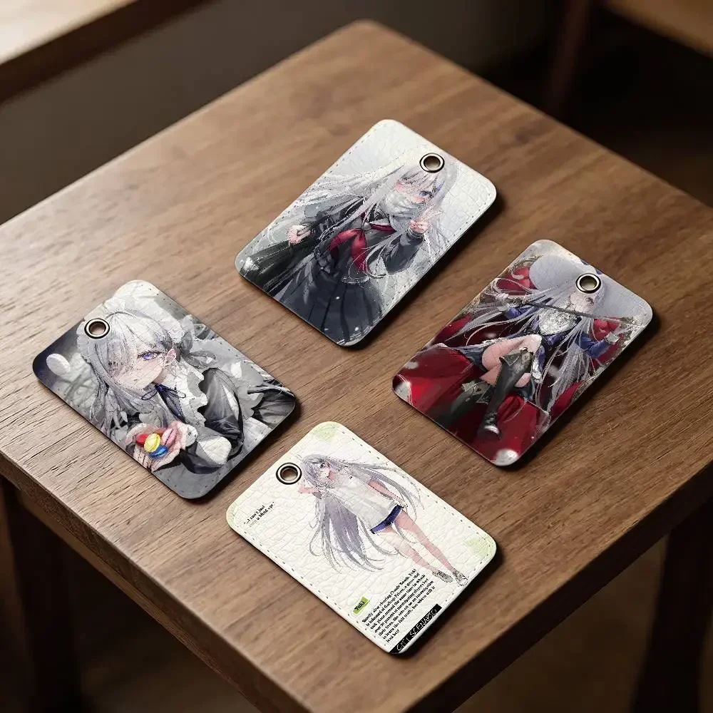 

Yuki Sorimachi Anime Playing Death Games To Put Food On The Table PU Leather Card Holder Door Lock Access Tags ID Card Case Card