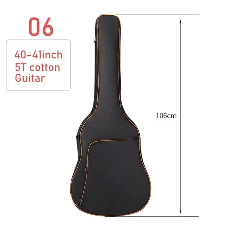 Guitar Bag Protective Storage Case Soft Dust-proof White/Blue/Orange Edge Waterproof Double Straps ORDER BY PICTURE