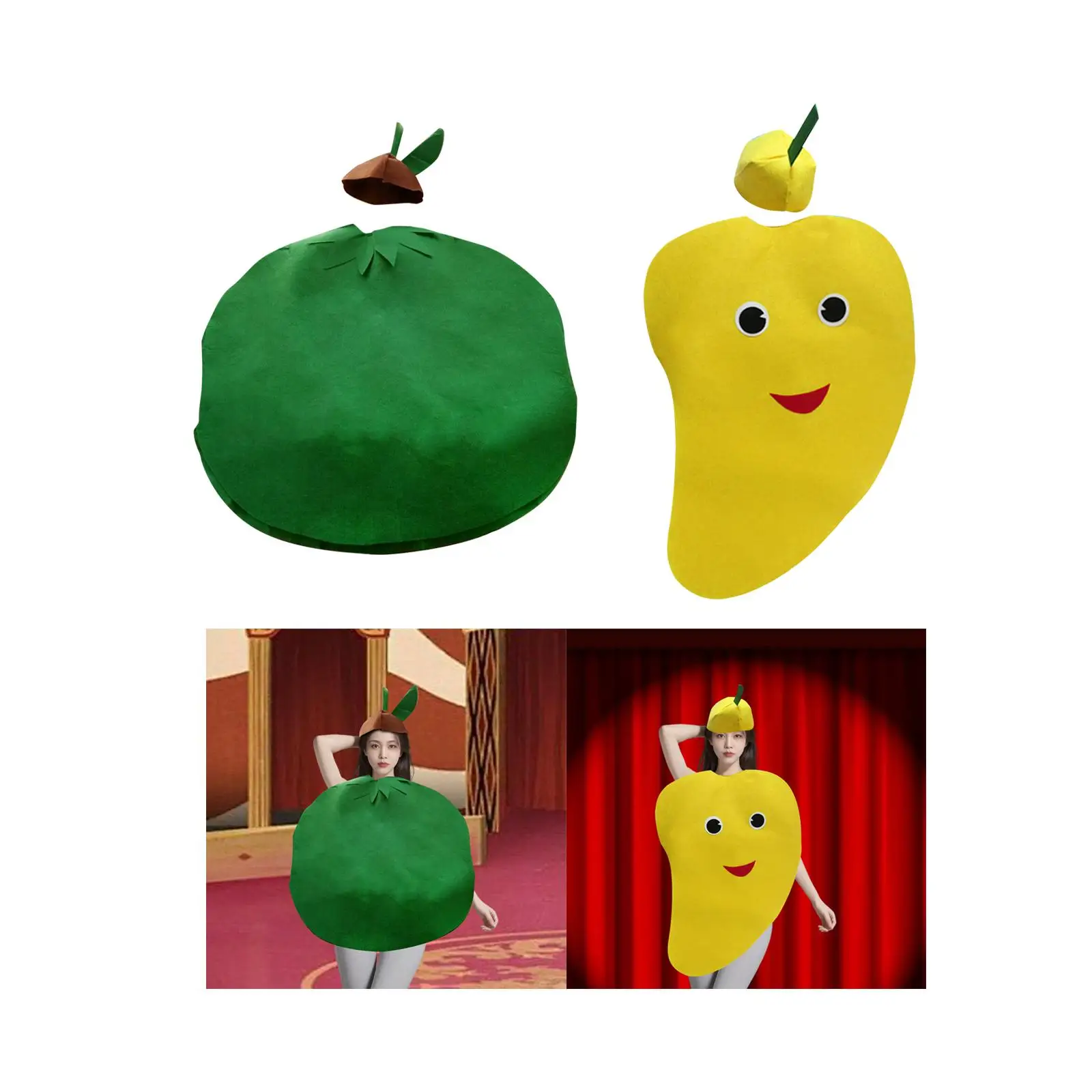 Fruit Kostuum Volwassen Outfit Rekwisieten Herbruikbare Grappige Decoratieve Pakken Cosplay Kostuum Verkleedkleding Voor Toneelvoorstelling Rollenspel