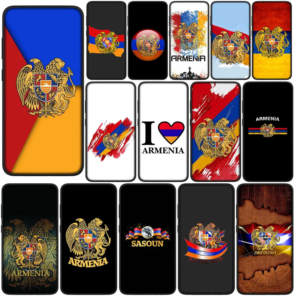 Armenians Flag Armenia Silicone Cover for Samsung Galaxy S24 S23 Fe Ultra Plus A55 A35 A24 A25 A15 A05 M55 M15 Casing Phone Case