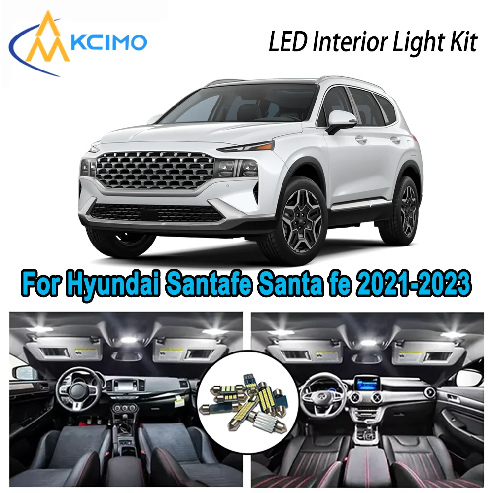 

High-Quality LED Interior Kit for Hyundai Santafe Santa fe 2021-2023 2022 Premium Error-Free Dome Map Trunk Automotive Lamps