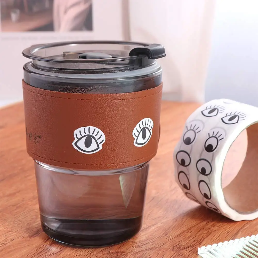 

1000pcs/roll Self-Adhesive Premium Eye Stickers Crafts Gifting Mini Eye Shaped Sticker Black White Designs Reusable