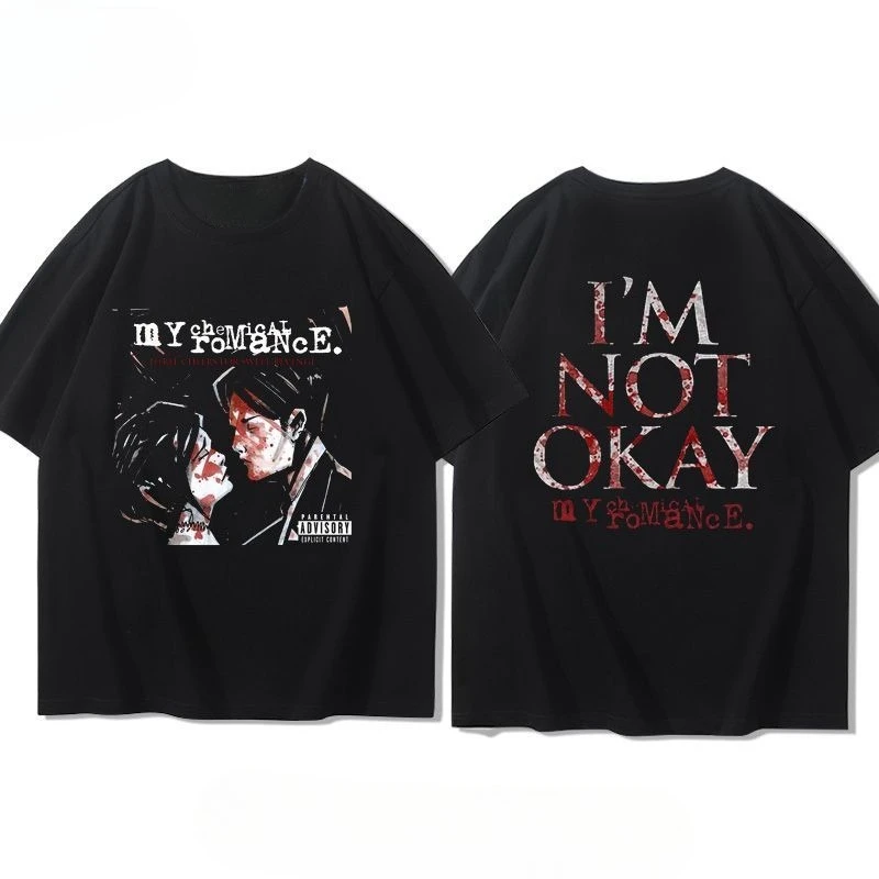 

2025MY CHEMICAL ROMANCE Rock Band's American Street Short-sleeved T-shirt High-end Is for Both Men and Women Top Y2k+