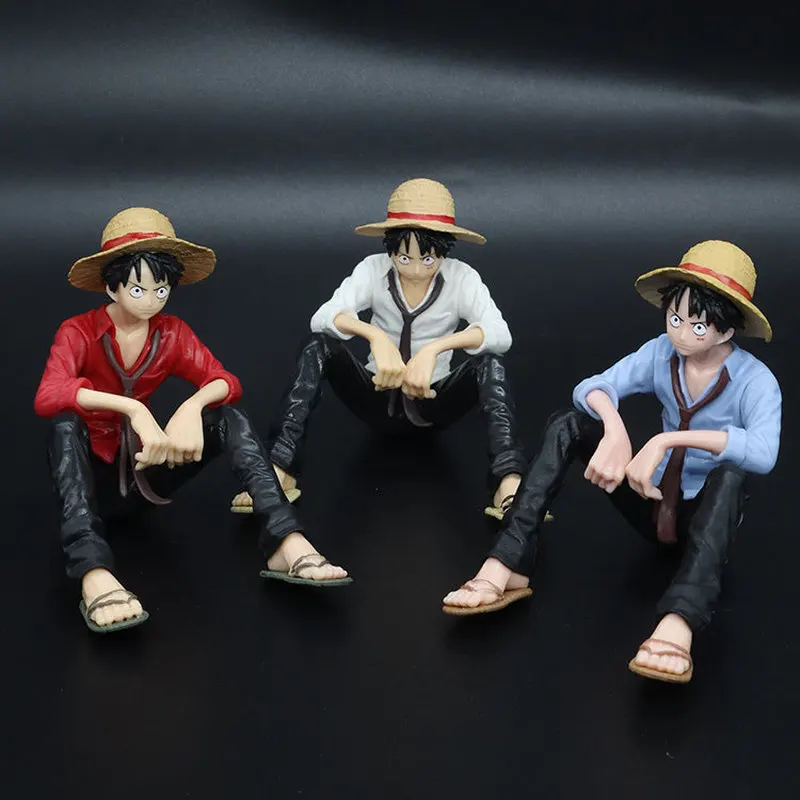 

Anime One Piece Luffy Sitting Position Action Figure Pvc Model Ornament Collection Static Statue Figurine Doll Toy Birthday Gift