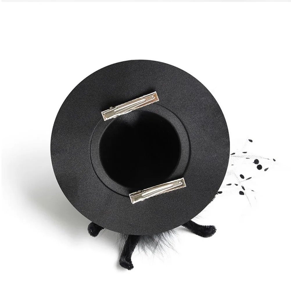 

Gauze Hat Hairpin Spider Witch Decorative Headpiece Costume Party Accessory Black Formal Dress Women Goth Hair Fixing Headwear