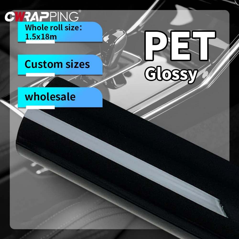 

Car Stickers PET Motorcycle Accessories Glossy Black Wrap Vinyl Car Film Covering Motorcycles Sticker Adhesive Automotive Helmet