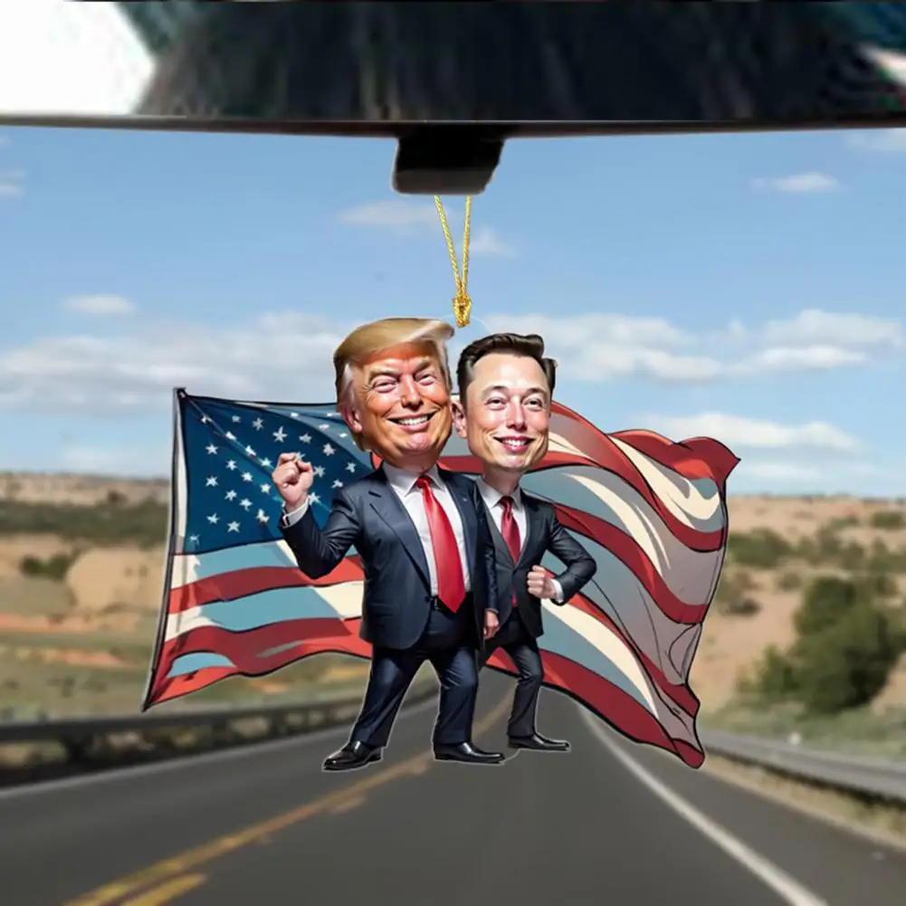 

Trump Christmas Ornament 2024 Funny Trump Acrylic Ornament Christmas Tree Hanging Decoration for Car Rearview Accessory