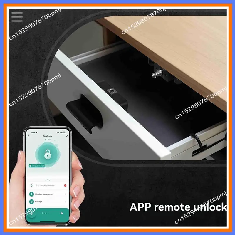 

BAAE Tuya Bluetooth Smart Lock Keyless IC Card Unlock App Remote Control Forbedside Cabinet Cabinet Door Drawer
