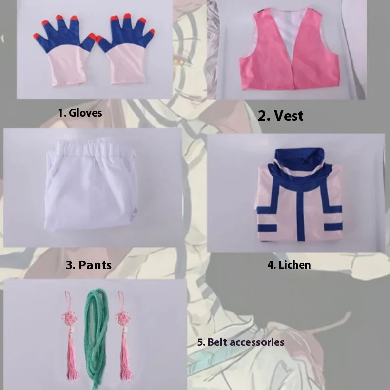 Anime Demon Slayer Cosplay Costume Akatro with Wig Top Layer Three Stickers Uniforms Halloween Costumes