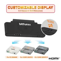 BitFunx RGB a 1080p HDMI ™   Adaptador para consola de motor PCE, compatible con convertidor de vídeo de conmutación 16:9 y 4:3 para la serie Core Grafx