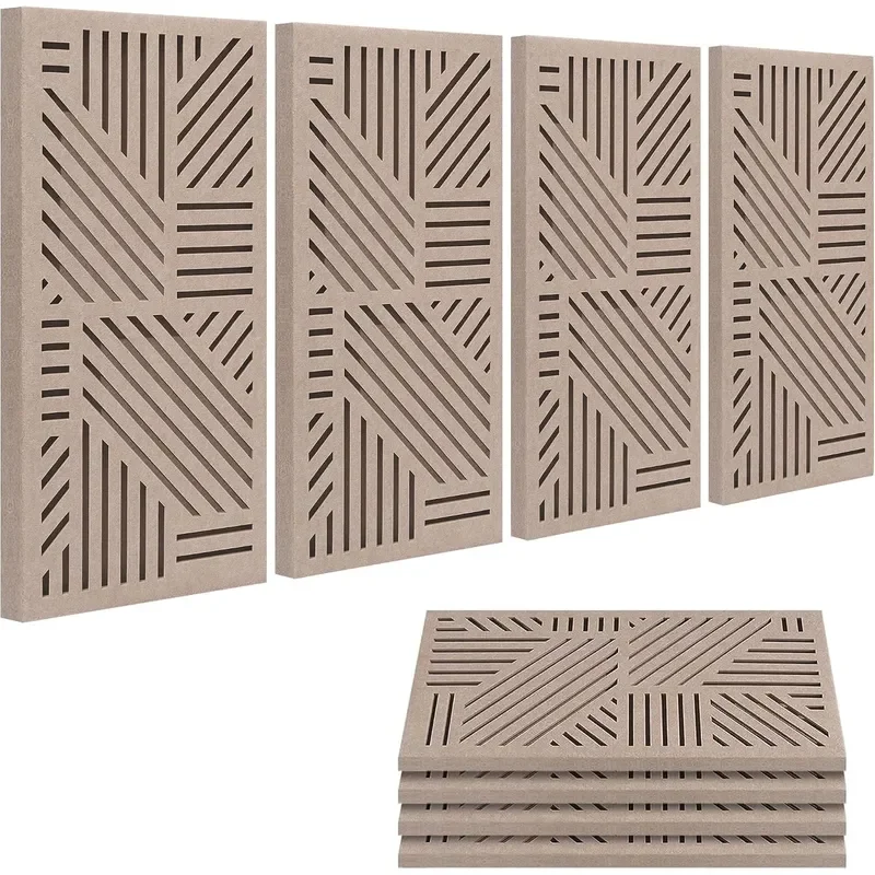 4 Pcs Decor Acoustic Panel 23.6x11.8 Self Adhesive Acoustic Wall Art