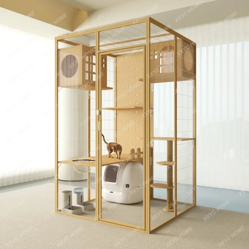 A Pet Cabinet Large Cat Cage Villa Cat House Home Luxury Interior Panoramic   Fashionable And Comfortable