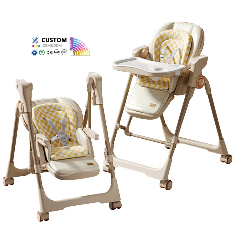 High Quality Baby Swing High Chair Toddler Feeding Rocking Chair Infant Child Products Foldable Kids Baby Eating Dining Chairs