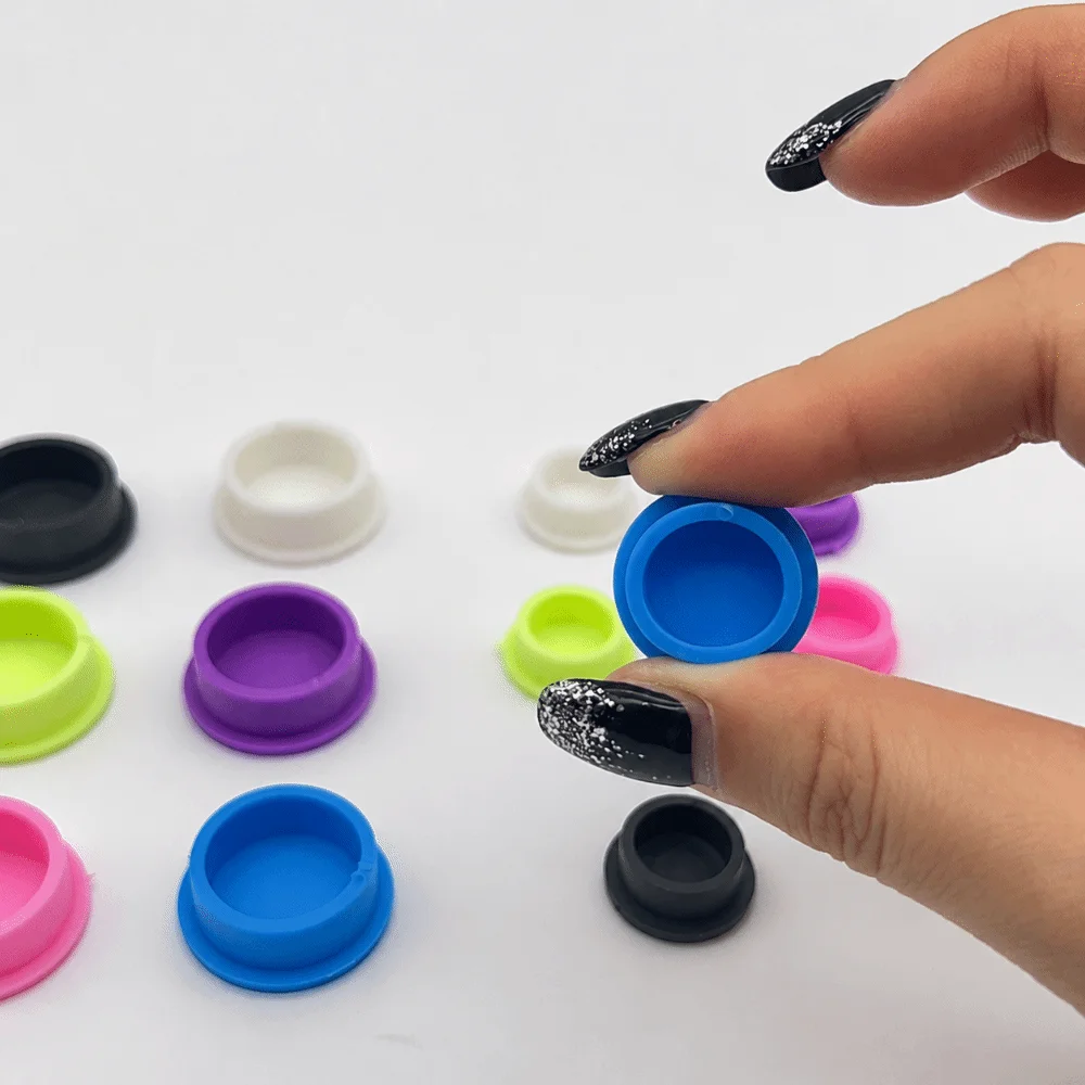 6/12Pcs Leak Proof Glass Vial Caps Evaporation Proof Reusable Vial Seal Covers Silicone Protective Vial Caps