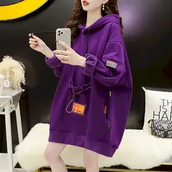 Oversized Hoodies Women Autumn Winter Trendy Hooded Coats Fashion Design Y2k Hoodie Casual Plush Korean Style Loose Jacket Woman