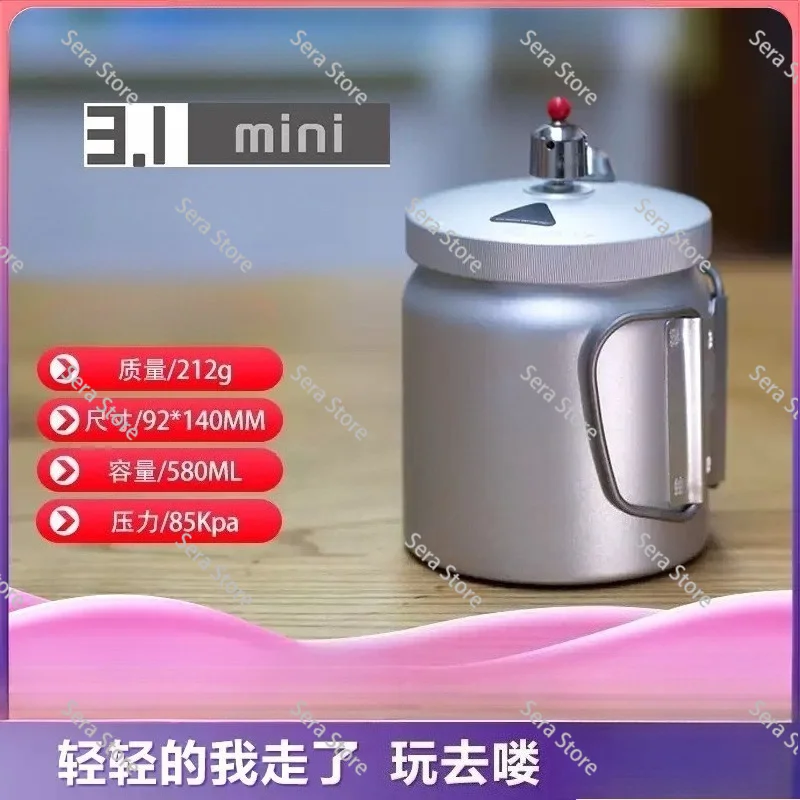 3.1 Mini Portable Lightweight Aluminum Pressure Cooker 580ML 85KPA