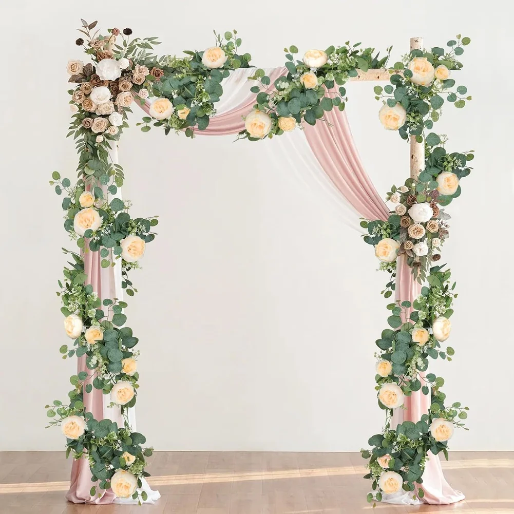 

Искусственная эвкалиптовая лоза, листья пиона, настенный декор для дома, крышка для труб, фон для свадебной вечеринки, настенный декор для двора и вечеринки, акцент