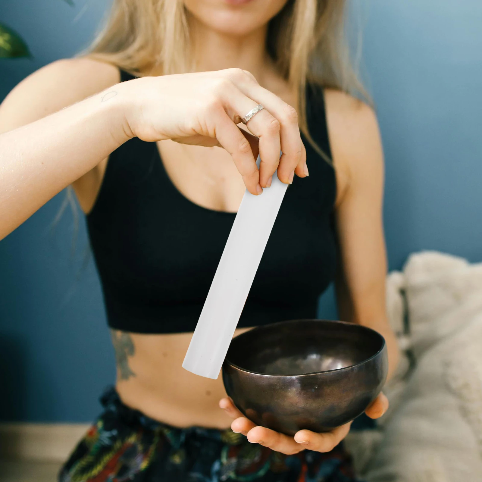

Acrylic Rod Singing Bowl Mallet Stick Meditation Buddha Sound Musical Bowls Accessories Crystal Pyramid Striker Tibetan