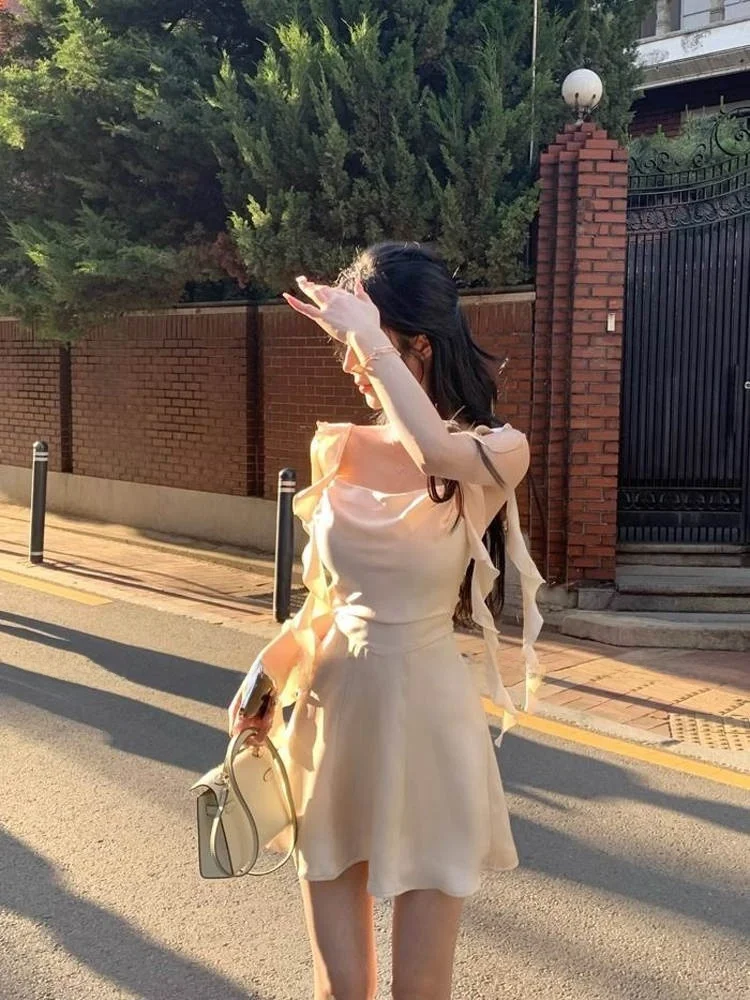 กระโปรงทรงเอเอวสูงลาย Dr Sa Design Sensation Tea Break สำหรับผู้หญิง คอลเลคชั่นฤดูร้อนใหม่ ไม่มีแบรนด์ ผ้าไหม