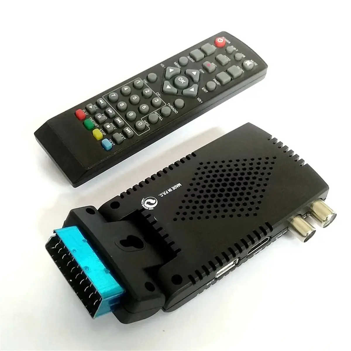 wilwill Spain DVB-T2 H.265 1080P HD TDT Europe Terrestrial TV Receiver Decoder EPG Mini Scart for Italy France Poland EU Plug