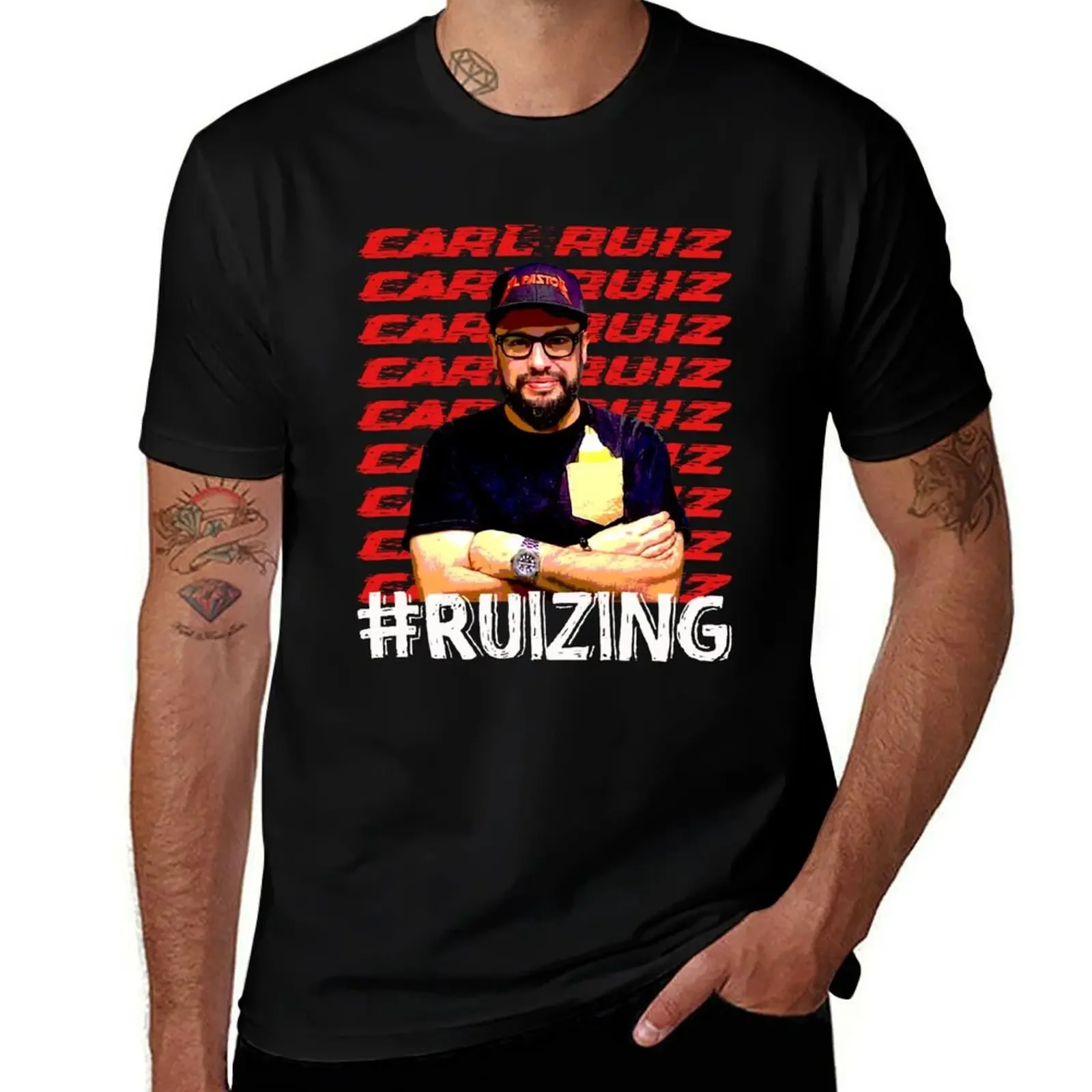 chef carl ruiz ruizing trending artwork T-Shirt summer top hippie clothes fruit of the loom mens t shirts