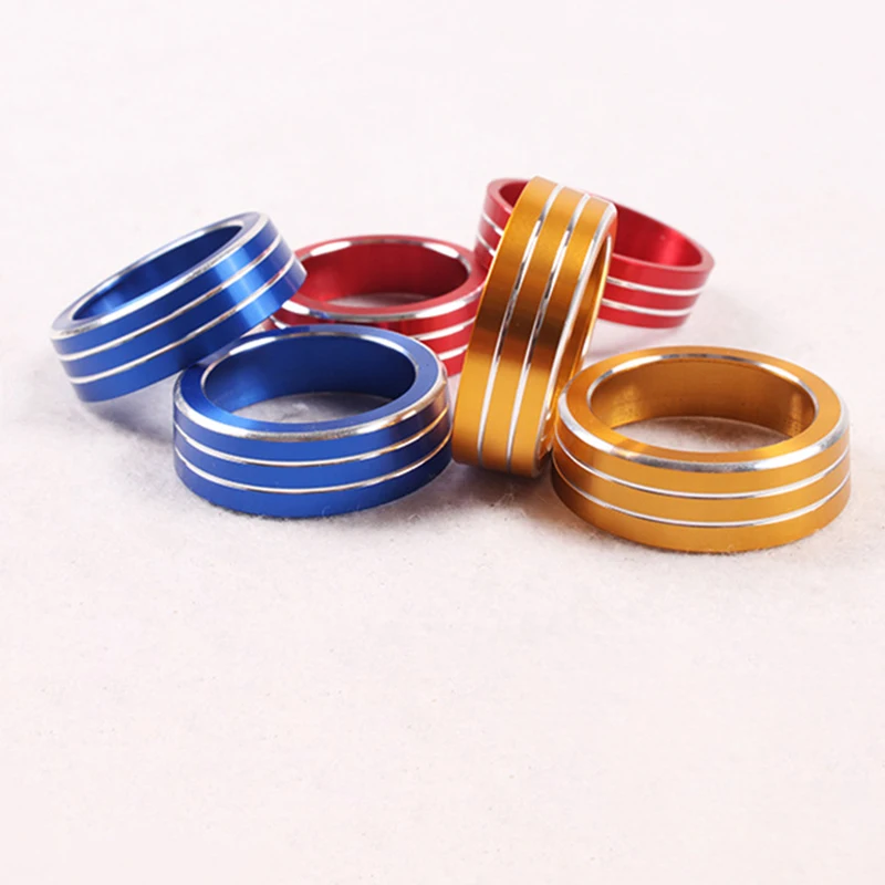 2pcs AC Switch Adjustment Knob Decoration Ring Metal Trim Cover For Honda Civic 2016-2021 Interior Accessories