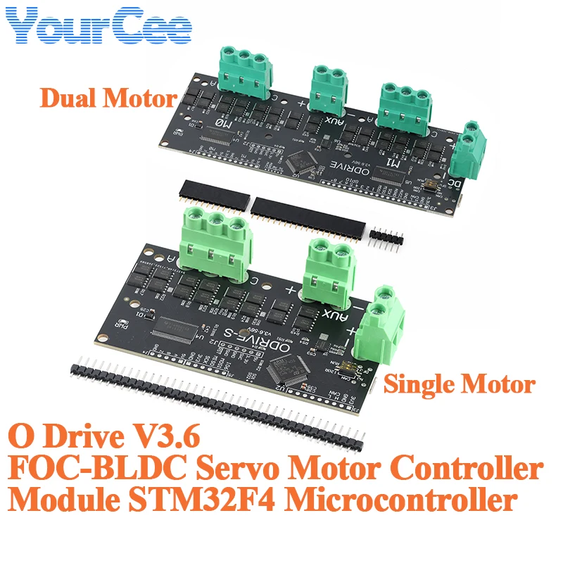 O Drive V3.6 Single / Dual Drive FOC Brushless Motor Controller FOC BLDC Servo Motor Controller Module STM32F4