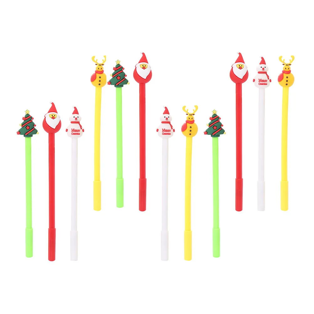 

20 шт. гелевых ручек для школы с рождественской тематикой, канцелярские принадлежности для студентов и офиса, обеспечивающие плавное письмо и рисование