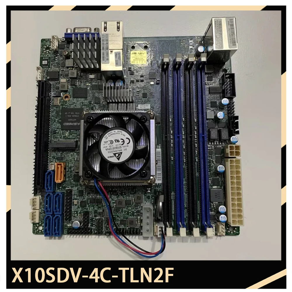 X10SDV-4C-TLN2F Server Motherboard For Supermicro ITX XEON D1521 NAS