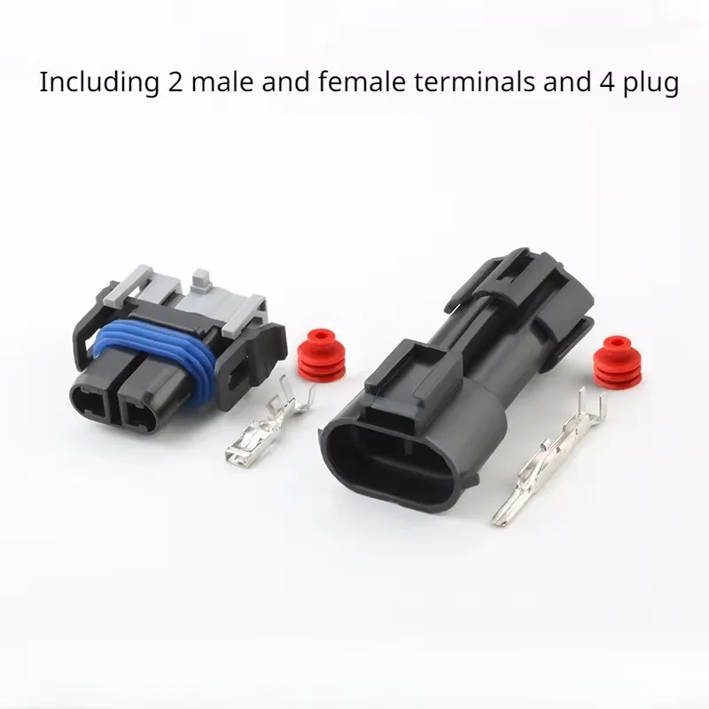 1-20Sets  2 Pin Male Automotic Waterproof Fog Lamp Light Xenon Plug Lamp Socket Connector DJ7028YA-2.8-11