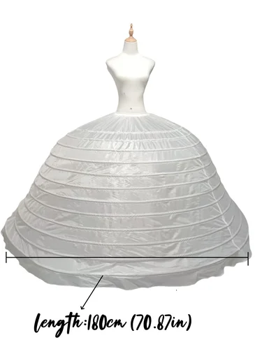 Imagen 2 del producto 2025New Real Venta caliente 12 aros enagua blanca grande súper esponjosa crinolina Slip Underskirt para vestido de novia vestido de novia en Stock