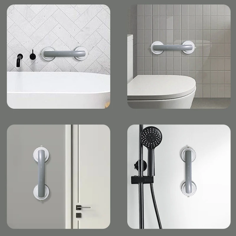 Safety Helping Handle Shower Handle Anti Slip Support Toilet Bathroom Safe Grab Bar Handle Vacuum Sucker Suction Cup Handrail