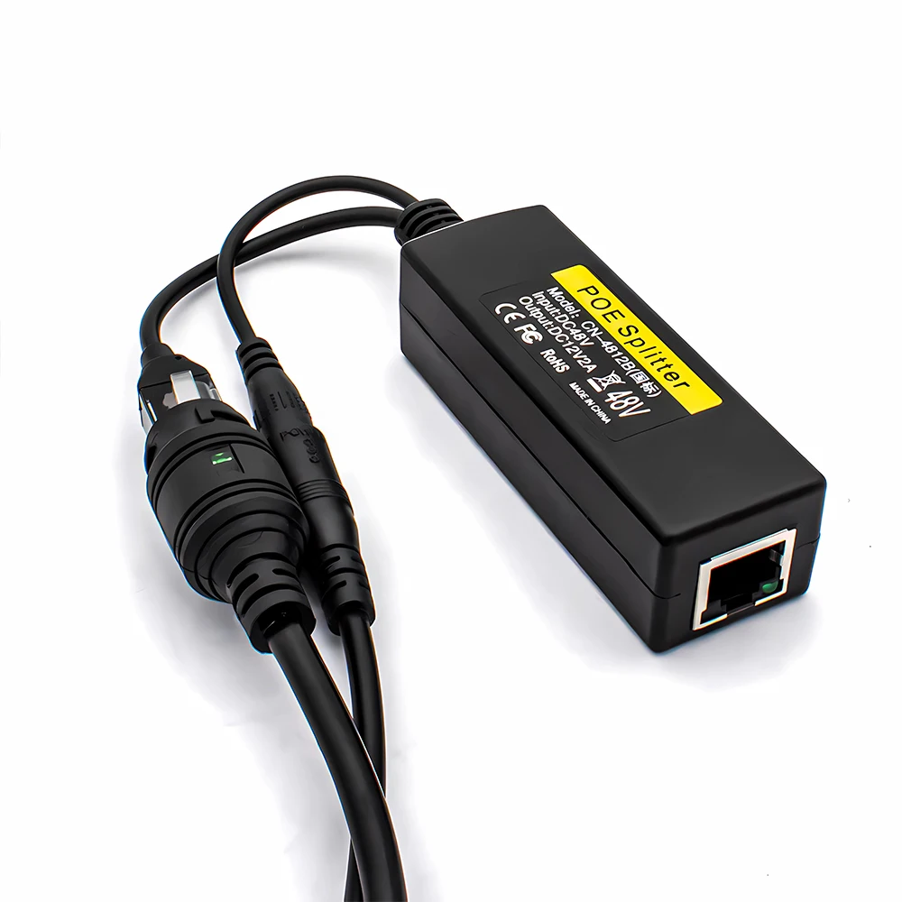 WGWK POE Splitter 48V To 5V 12V POE Camera Injector Power Adapter Cable Supply For Huawei Hikvision For CCTV IP Camera Extender