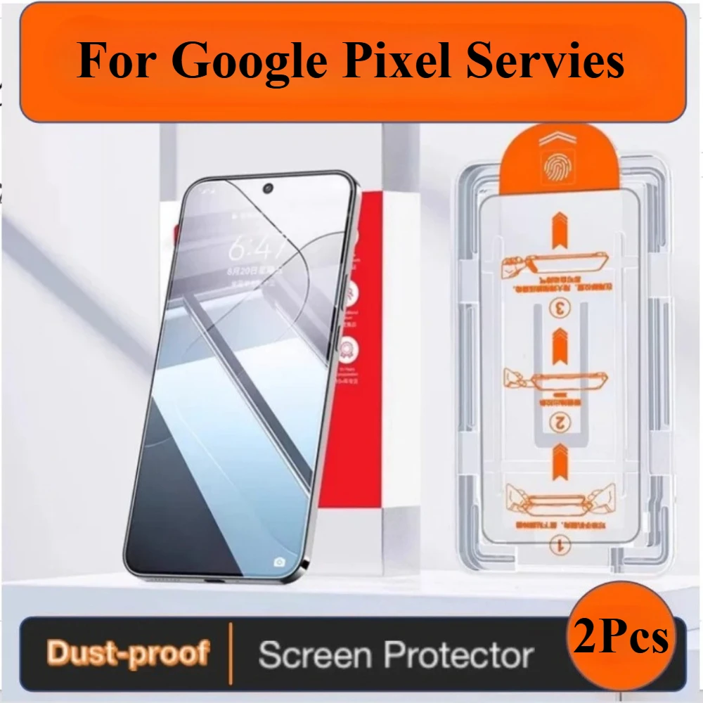 

2 шт. для Google Pixel 10 Pro XL 9 Pro 8 8a 9a 7a 6a Защитная пленка из закаленного стекла для экрана Автоматическая установка от пыли без пузырьков