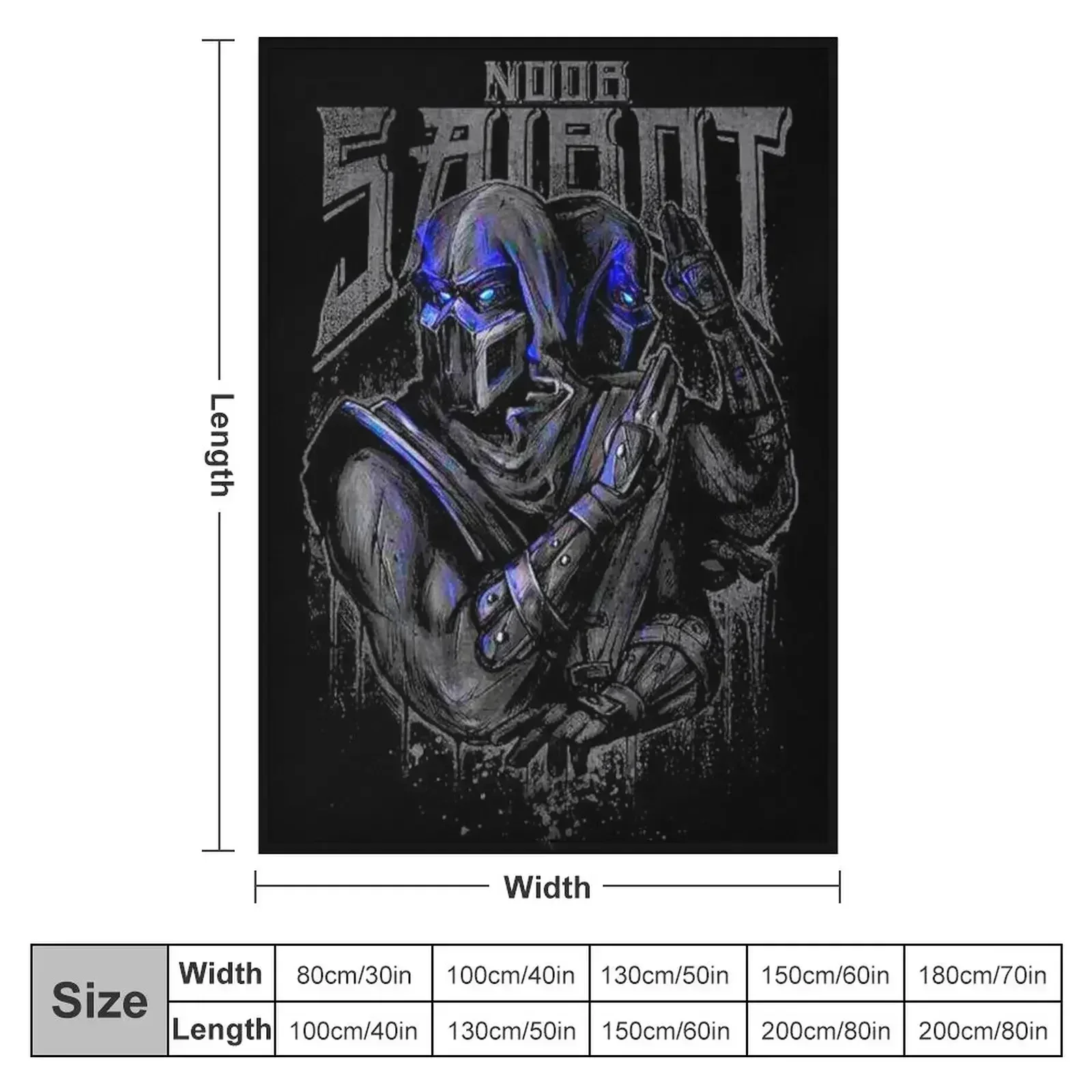Mortal Kombat Noob Saibot Double Team Throw Blanket Blankets For Baby Soft Blankets For Bed Luxury Throw Blankets