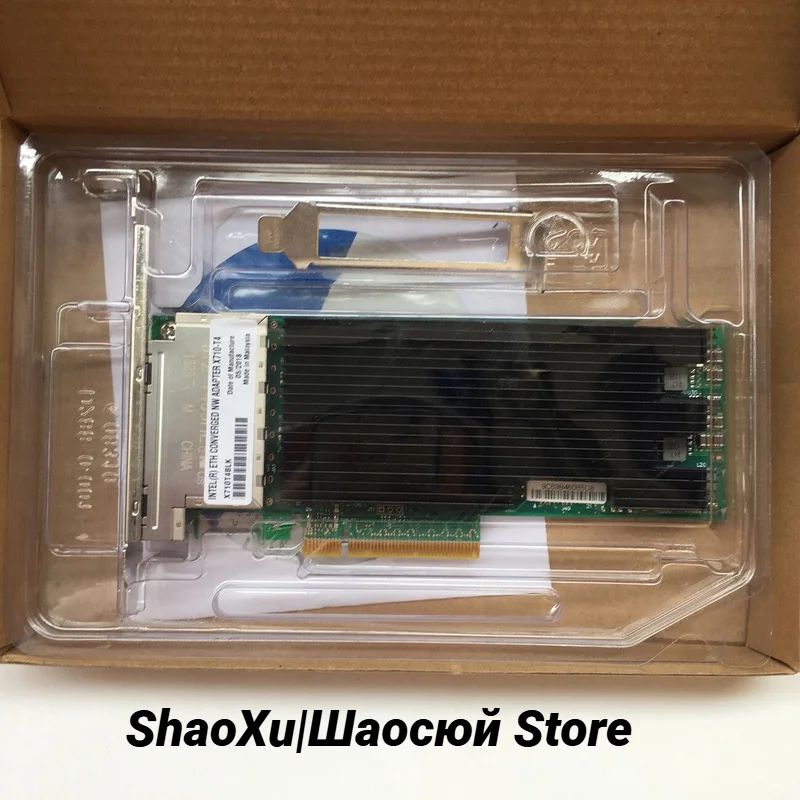 

Новый преобразованный сетевой адаптер Ethernet X710-T4 X710T4 X710T4BLK, 4 порта
